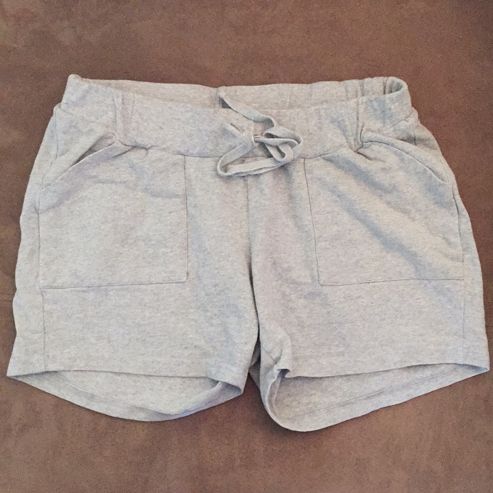 Gray maternity shorts